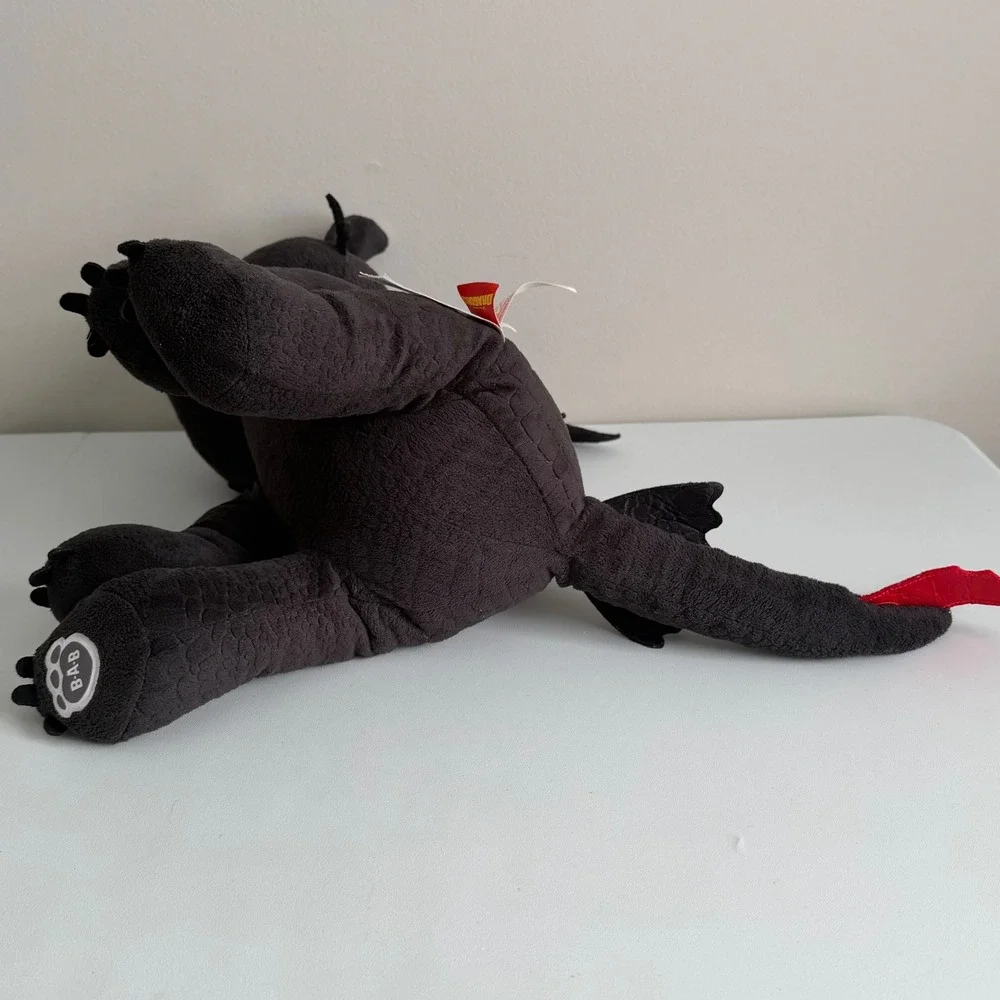 Build-A-Bear Toothless Night Fury Plush DreamWorks Dragons Black w/ wings 2016